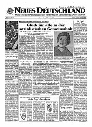 Neues Deutschland Online-Archiv vom 26.11.1960
