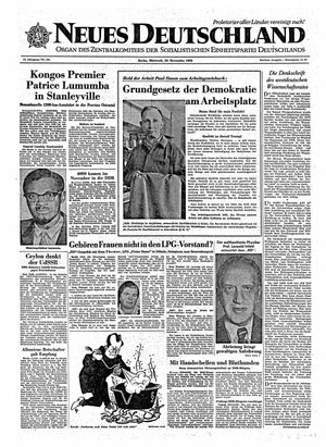 Neues Deutschland Online-Archiv vom 30.11.1960