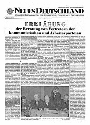 Neues Deutschland Online-Archiv vom 06.12.1960