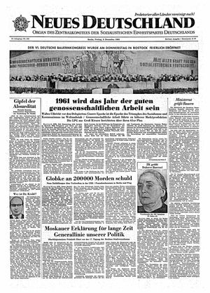 Neues Deutschland Online-Archiv vom 09.12.1960