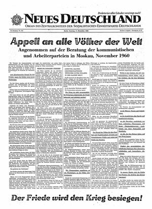 Neues Deutschland Online-Archiv vom 11.12.1960