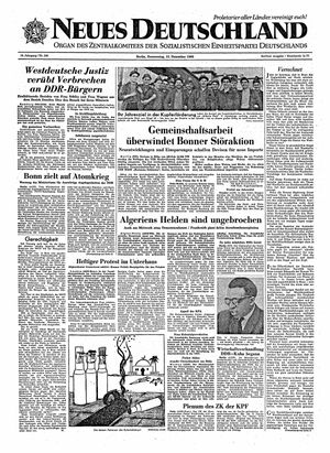 Neues Deutschland Online-Archiv vom 15.12.1960