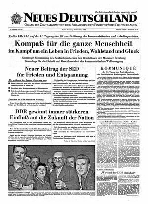 Neues Deutschland Online-Archiv vom 18.12.1960