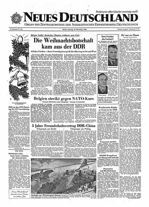 Neues Deutschland Online-Archiv vom 25.12.1960