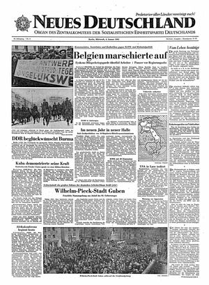 Neues Deutschland Online-Archiv vom 04.01.1961