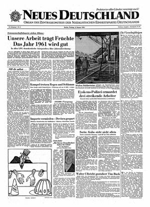 Neues Deutschland Online-Archiv vom 06.01.1961