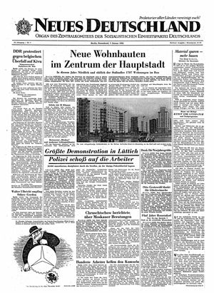 Neues Deutschland Online-Archiv vom 07.01.1961