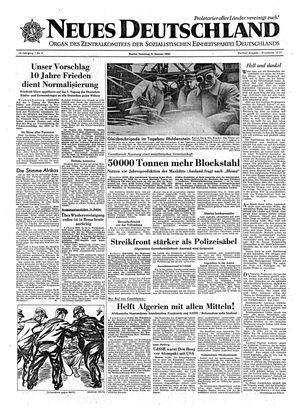 Neues Deutschland Online-Archiv vom 08.01.1961
