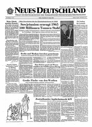 Neues Deutschland Online-Archiv vom 21.01.1961
