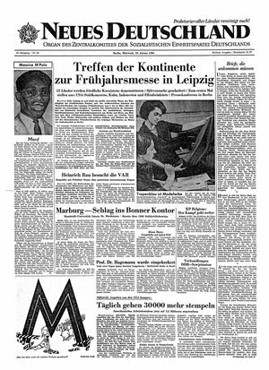 Neues Deutschland Online-Archiv on Jan 25, 1961