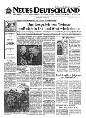 Neues Deutschland Online-Archiv vom 30.01.1961