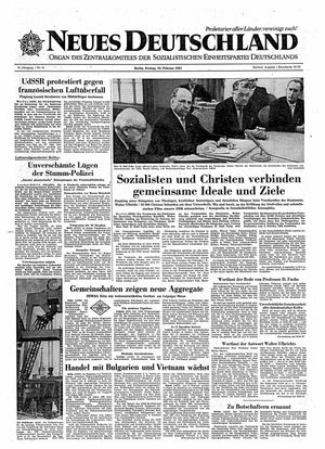 Neues Deutschland Online-Archiv vom 10.02.1961