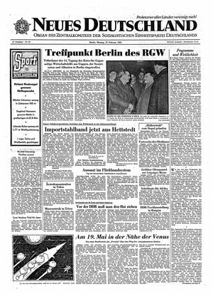 Neues Deutschland Online-Archiv vom 27.02.1961