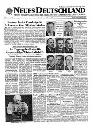 Neues Deutschland Online-Archiv vom 28.02.1961