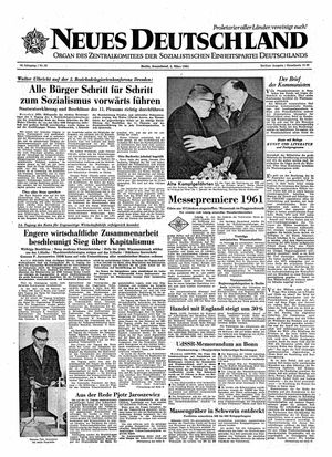 Neues Deutschland Online-Archiv vom 04.03.1961