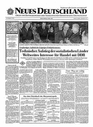 Neues Deutschland Online-Archiv vom 06.03.1961