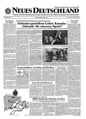 Neues Deutschland Online-Archiv vom 14.03.1961