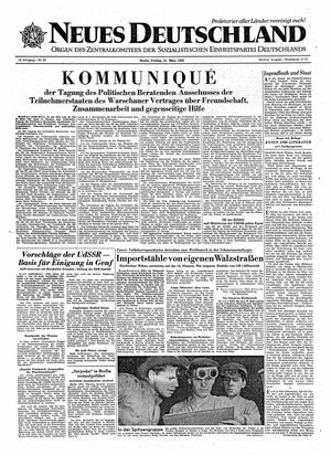 Neues Deutschland Online-Archiv vom 31.03.1961