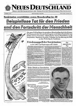Neues Deutschland Online-Archiv on Apr 13, 1961