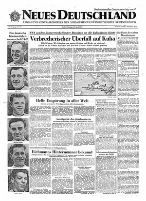 Neues Deutschland Online-Archiv vom 18.04.1961