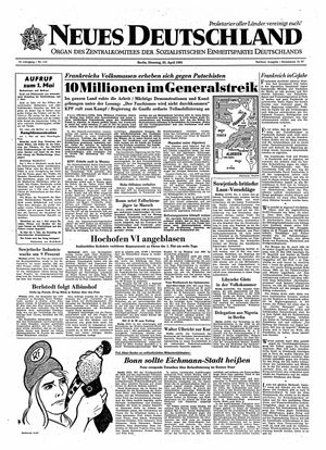 Neues Deutschland Online-Archiv vom 25.04.1961