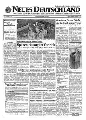 Neues Deutschland Online-Archiv vom 29.04.1961