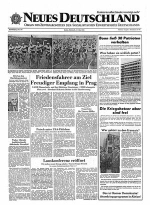 Neues Deutschland Online-Archiv vom 17.05.1961