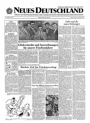 Neues Deutschland Online-Archiv vom 19.05.1961
