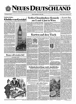 Neues Deutschland Online-Archiv vom 20.05.1961