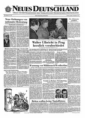 Neues Deutschland Online-Archiv vom 25.05.1961