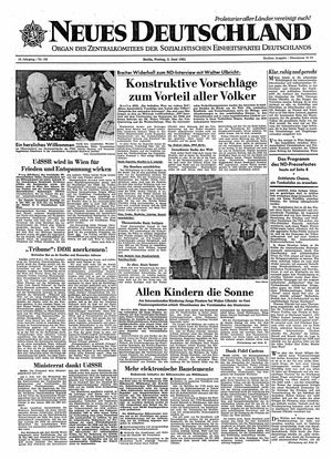Neues Deutschland Online-Archiv vom 02.06.1961