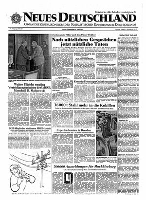 Neues Deutschland Online-Archiv vom 08.06.1961