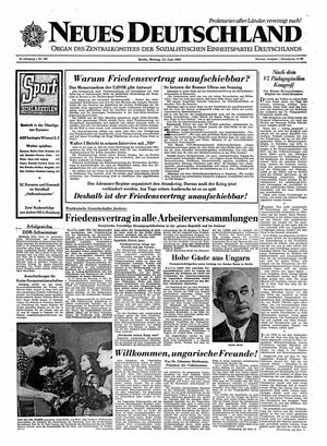 Neues Deutschland Online-Archiv vom 12.06.1961