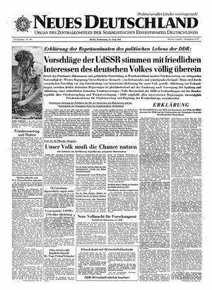 Neues Deutschland Online-Archiv vom 15.06.1961