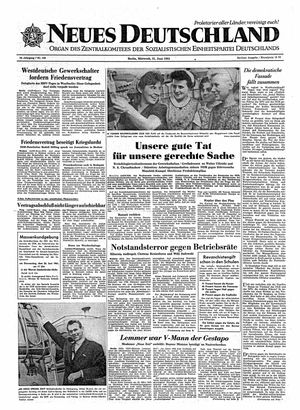 Neues Deutschland Online-Archiv vom 21.06.1961