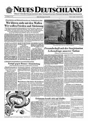 Neues Deutschland Online-Archiv vom 22.06.1961