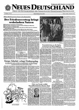 Neues Deutschland Online-Archiv vom 27.06.1961