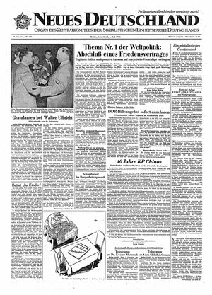Neues Deutschland Online-Archiv vom 01.07.1961