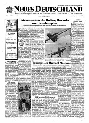 Neues Deutschland Online-Archiv vom 10.07.1961