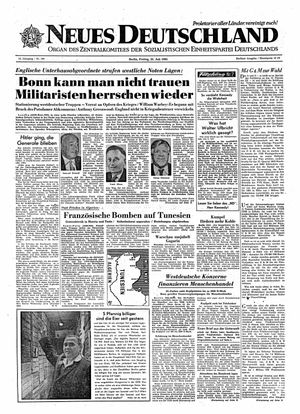 Neues Deutschland Online-Archiv on Jul 21, 1961