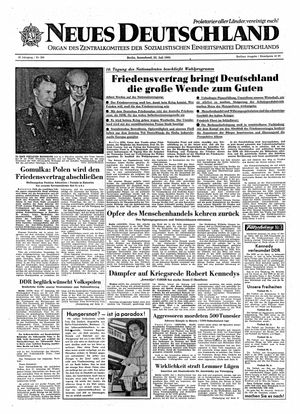 Neues Deutschland Online-Archiv vom 22.07.1961
