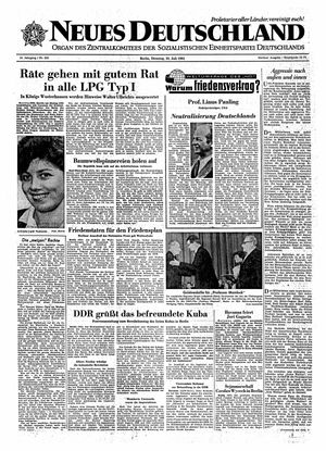Neues Deutschland Online-Archiv vom 25.07.1961
