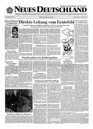 Neues Deutschland Online-Archiv vom 27.07.1961