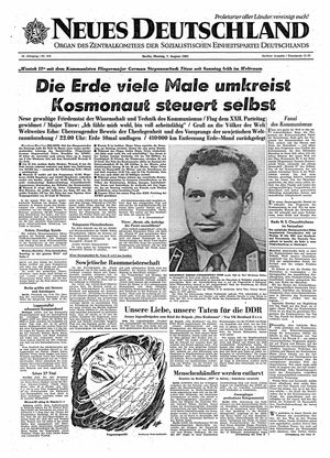 Neues Deutschland Online-Archiv on Aug 7, 1961