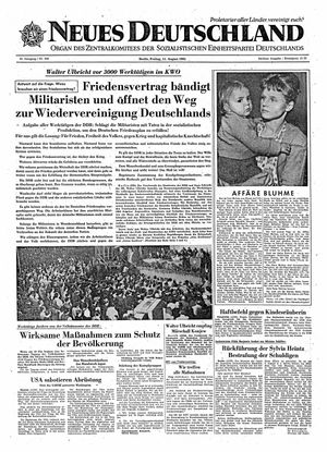 Neues Deutschland Online-Archiv vom 11.08.1961