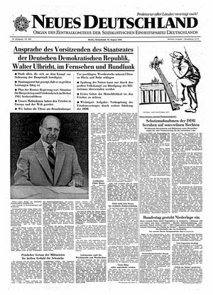 Neues Deutschland Online-Archiv vom 19.08.1961