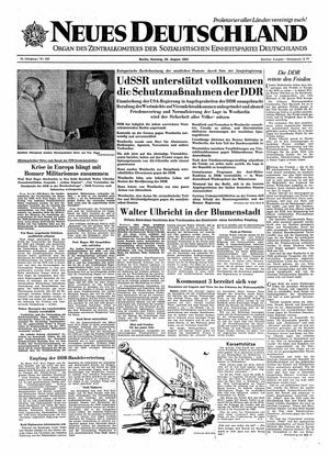 Neues Deutschland Online-Archiv on Aug 20, 1961