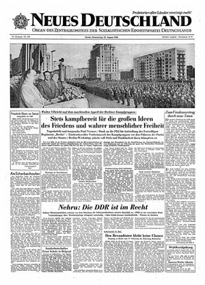 Neues Deutschland Online-Archiv vom 24.08.1961