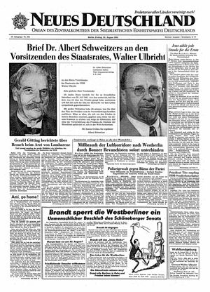 Neues Deutschland Online-Archiv vom 25.08.1961