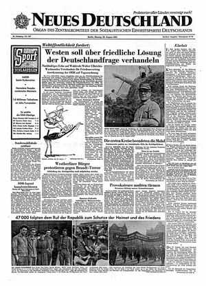 Neues Deutschland Online-Archiv vom 28.08.1961
